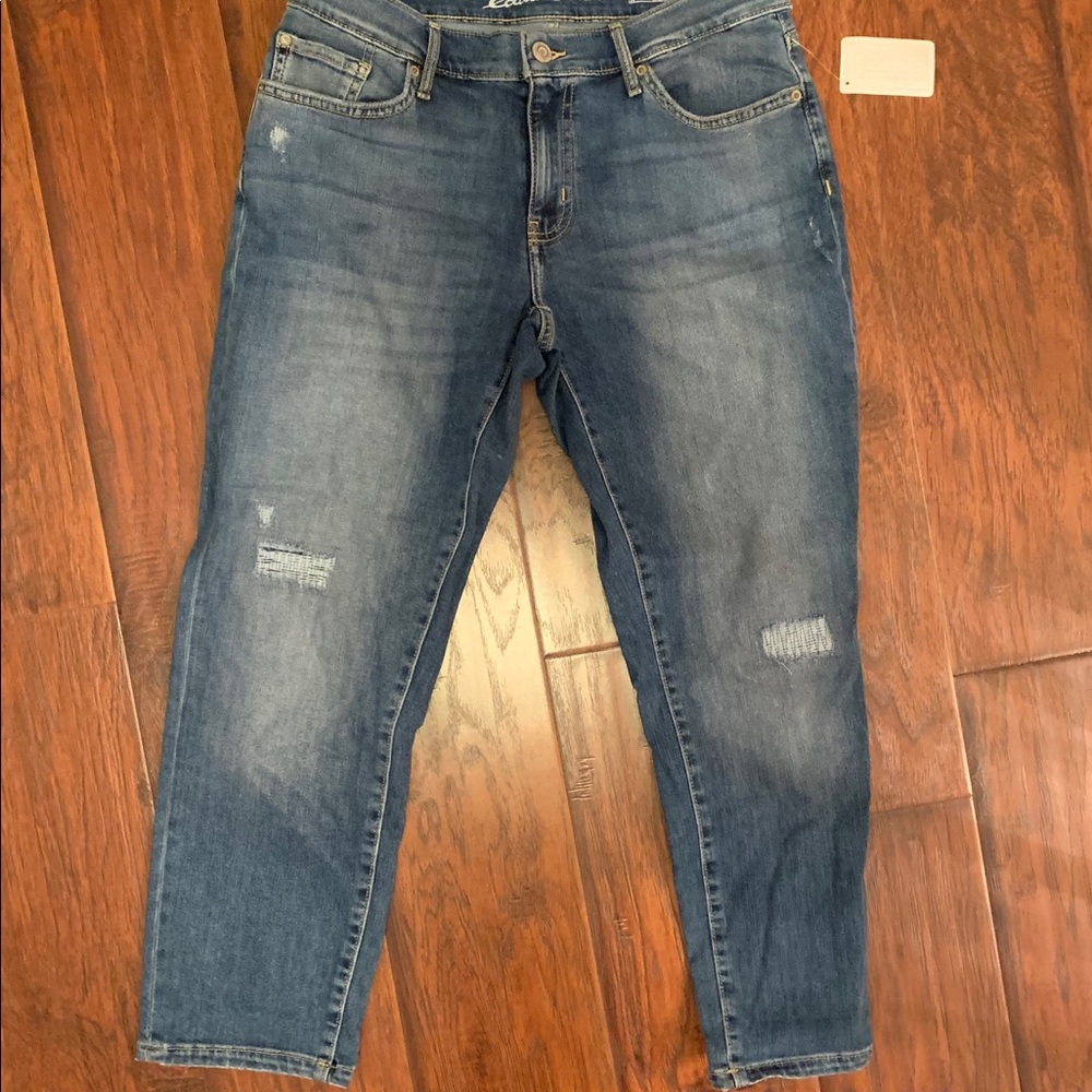 Eddie Bauer Boyfriend Slim Cropped Jeans Sz 10 NWT